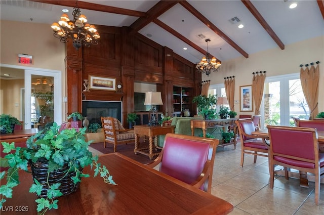 7806 Sundial Peak St, Las Vegas, NV 89166 - lobby featuring high vaulted ceiling, beam ceiling, and recessed lighting