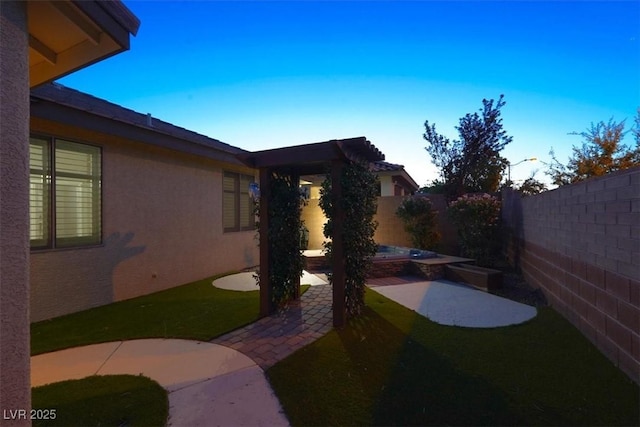 7806 Sundial Peak St, Las Vegas, NV 89166 - fenced backyard featuring a patio