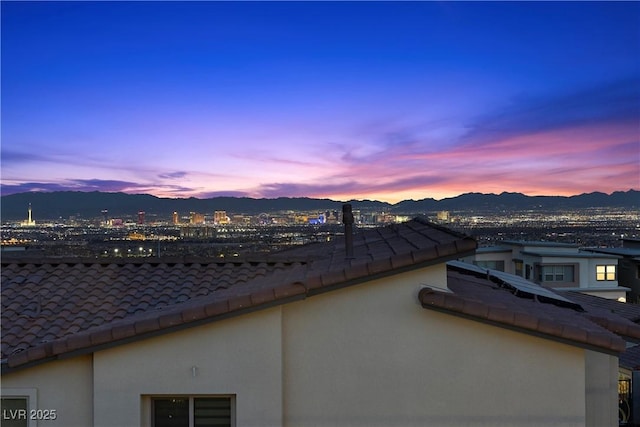 exterior space with a mountain view