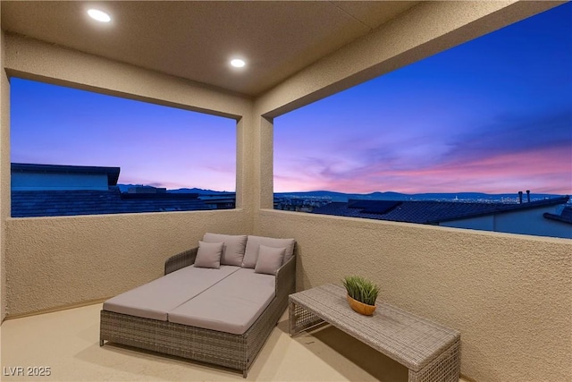 view of patio / terrace with a balcony