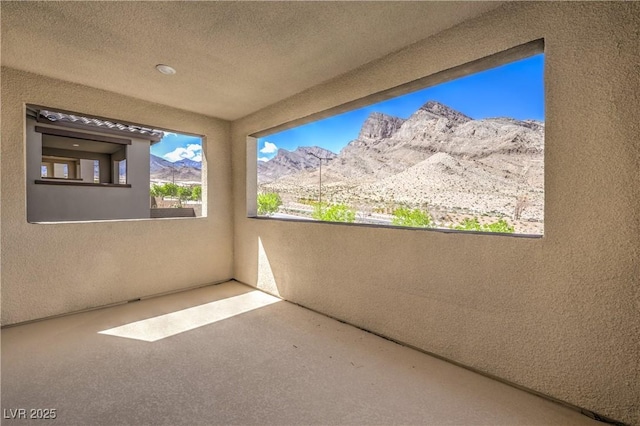 balcony with a mountain view