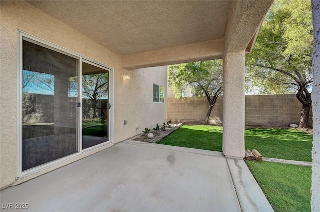 view of patio with fence