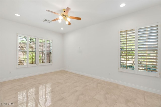 2285 Villefort Ct, Las Vegas, NV 89117 - empty room with ceiling fan, recessed lighting, and baseboards