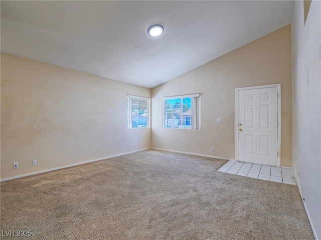 218 Pretty Sunset Ter, Henderson, NV 89015 - carpeted empty room featuring baseboards and high vaulted ceiling