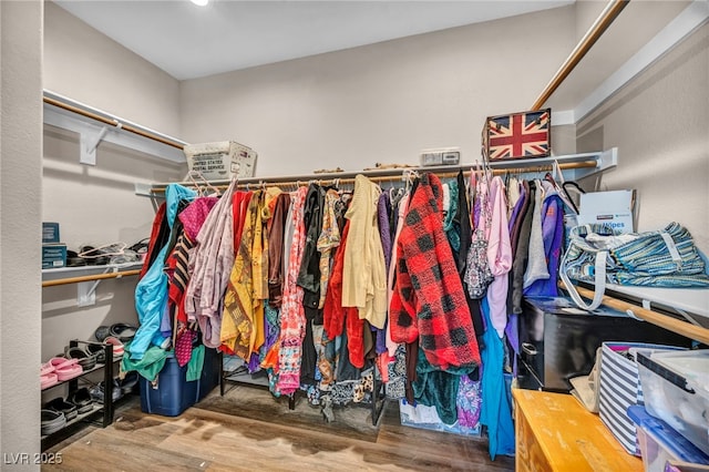 90 Ancient Hills Ln, Henderson, NV 89074 - walk in closet featuring wood finished floors