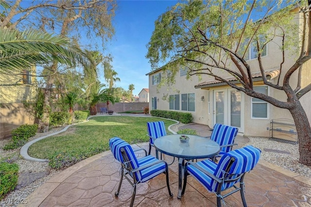 view of patio / terrace featuring a fenced backyard