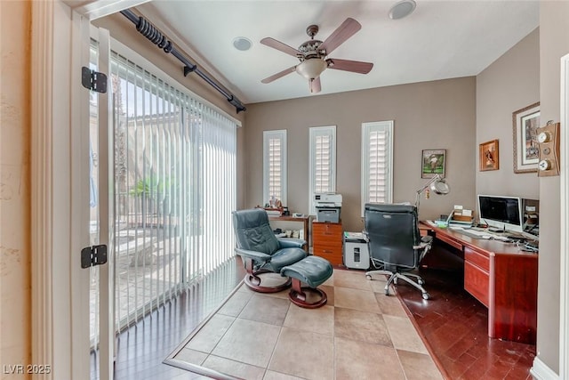 1045 Via Camelia St, Henderson, NV 89011 - office featuring ceiling fan and plenty of natural light