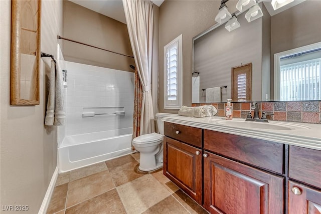 1045 Via Camelia St, Henderson, NV 89011 - full bath with shower / tub combo, toilet, plenty of natural light, and vanity