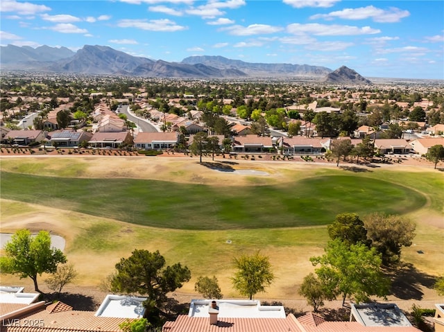 2725 Showcase Dr, Las Vegas, NV 89134 - aerial view with a mountain view, golf course view, and a residential view