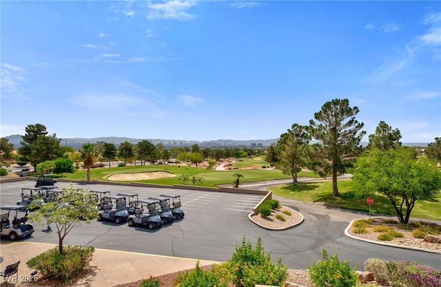 2725 Showcase Dr, Las Vegas, NV 89134 - view of property's community featuring a mountain view and golf course view