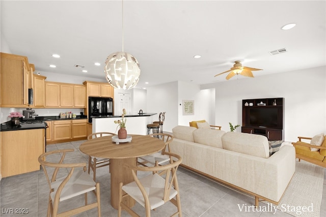 3528 Tack St, Las Vegas, NV 89122 - dining room featuring light tile patterned flooring and recessed lighting
