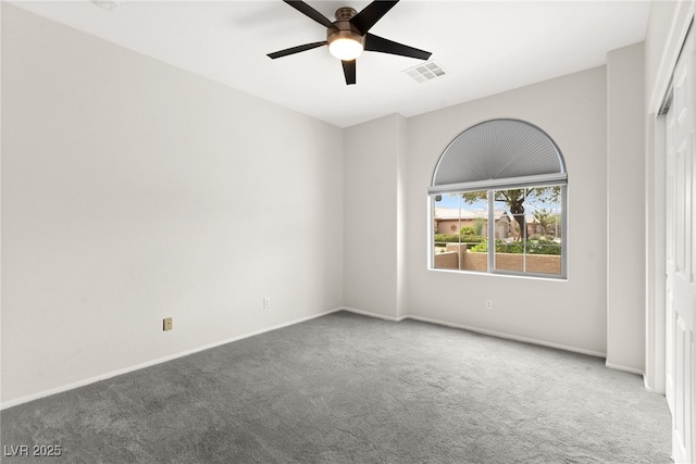 3528 Tack St, Las Vegas, NV 89122 - carpeted empty room with baseboards, a ceiling fan, and visible vents