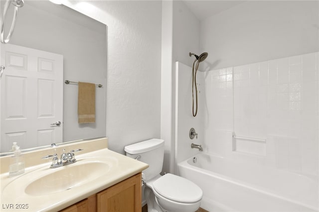 3528 Tack St, Las Vegas, NV 89122 - bathroom with toilet, shower / bath combination, and vanity
