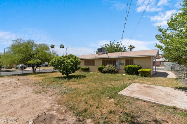 1643 E St, Las Vegas, NV 89106 - view of front of property with a gate, central AC unit, and fence