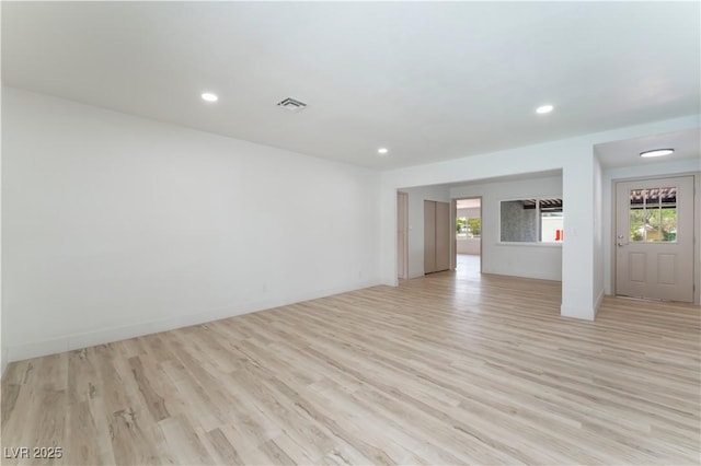 1808 E Saint Louis Ave, Las Vegas, NV 89104 - empty room with light wood-type flooring and recessed lighting