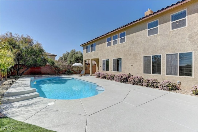 9992 Sky Parlor Rd, Las Vegas, NV 89178 - view of pool with a patio, a fenced backyard, and a fenced in pool