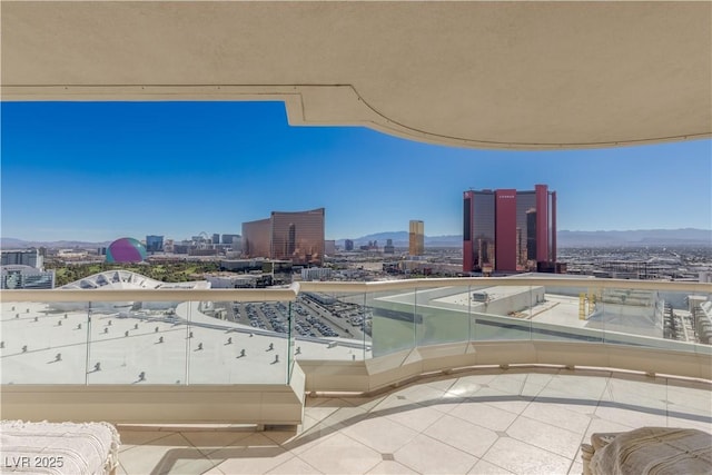 balcony with a city view