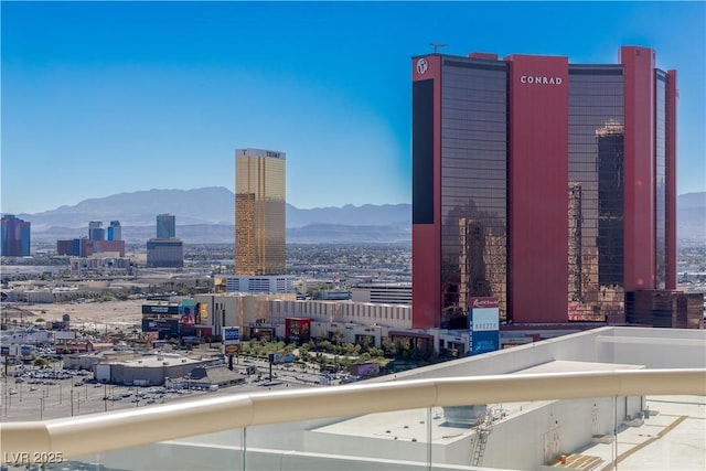 city view with a mountain view