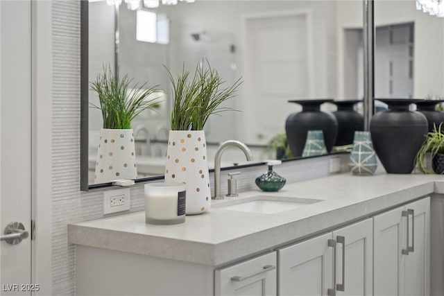 2508 Faiss Dr, Las Vegas, NV 89134 - bathroom with decorative backsplash and vanity