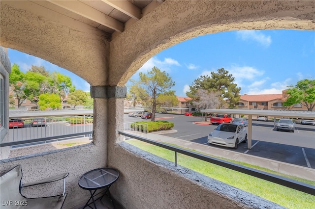 balcony with a residential view