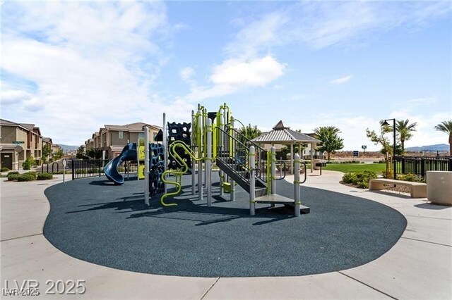 12186 Scarlet Ember Rd Unit 3, Las Vegas, NV 89183 - communal playground with fence and a gazebo