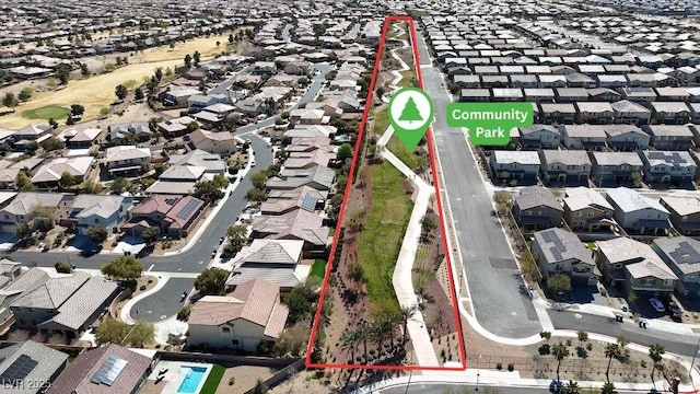 bird's eye view featuring a residential view