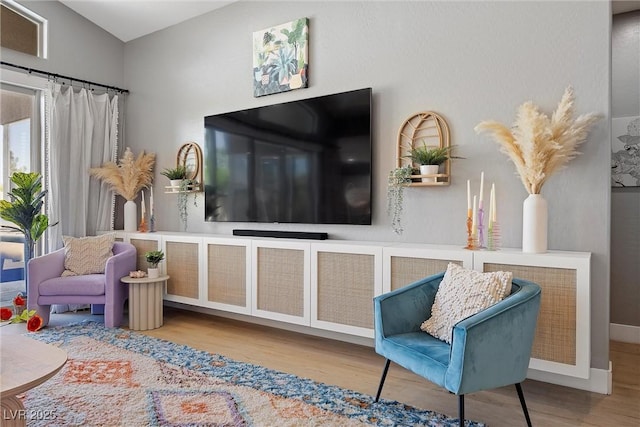 8440 Footpath St, Las Vegas, NV 89166 - living room with wood finished floors and baseboards