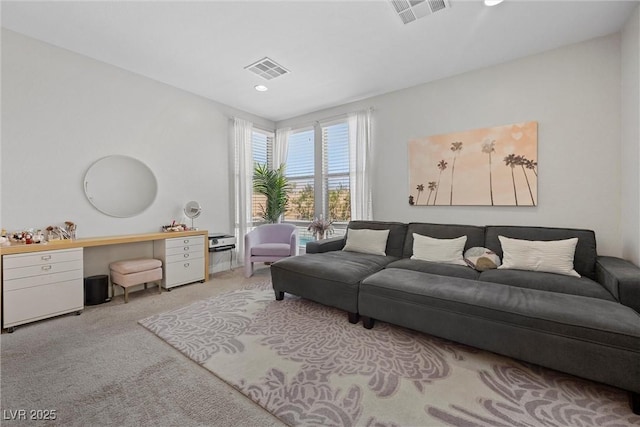 8440 Footpath St, Las Vegas, NV 89166 - carpeted living room with recessed lighting and an office area
