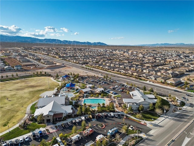 8440 Footpath St, Las Vegas, NV 89166 - aerial view of property's location with a mountainous background and nearby suburban area