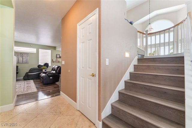 9000 Cotton Rose Way, Las Vegas, NV 89134 - staircase featuring baseboards