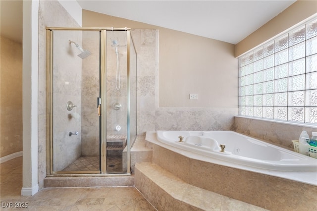 9000 Cotton Rose Way, Las Vegas, NV 89134 - full bath featuring tile patterned floors, a bath, and a stall shower