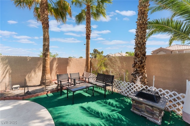9000 Cotton Rose Way, Las Vegas, NV 89134 - view of patio with a fenced backyard
