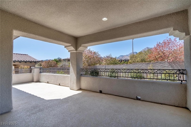 257 Elder View Dr, Las Vegas, NV 89138 - view of patio / terrace featuring a balcony and a mountain view