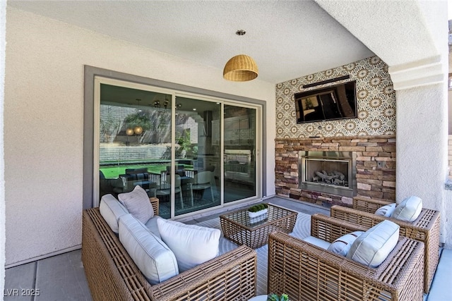 257 Elder View Dr, Las Vegas, NV 89138 - view of patio / terrace featuring an outdoor living space