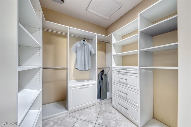 1862 Redwood Valley St, Henderson, NV 89052 - walk in closet featuring attic access and light tile patterned floors