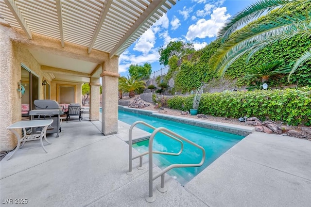 1862 Redwood Valley St, Henderson, NV 89052 - view of pool featuring a fenced in pool, a patio area, and a grill