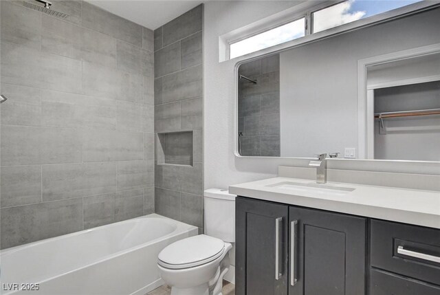 2212 Warm Walnut Dr, Las Vegas, NV 89134 - bathroom with toilet, vanity, and bathing tub / shower combination