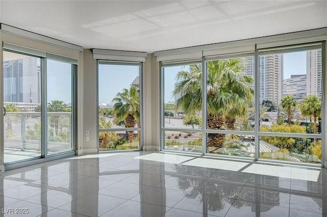 222 Karen Ave Unit 302, Las Vegas, NV 89109 - entryway featuring a city view and tile patterned flooring