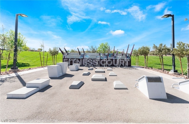 surrounding community with a yard