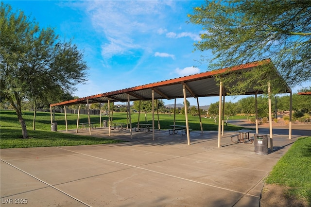 surrounding community featuring a lawn