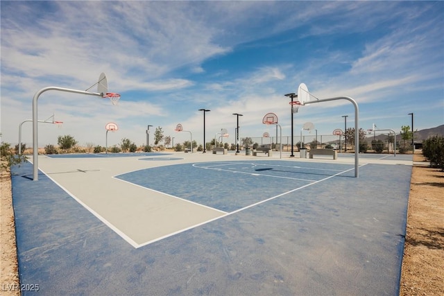 view of basketball court featuring community basketball court
