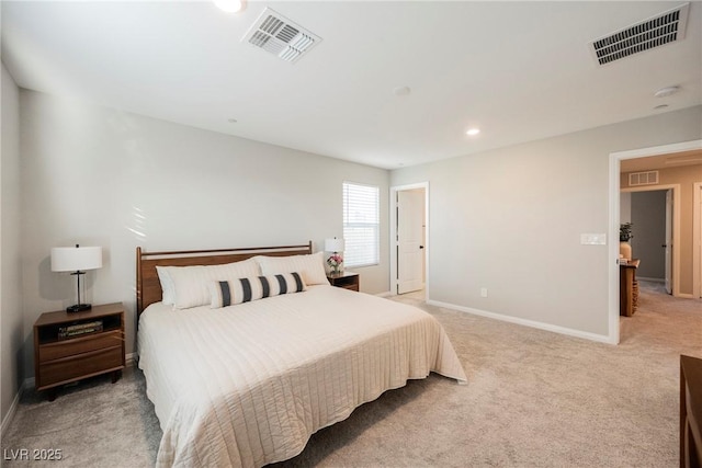 3525 Serravalle Ln, Henderson, NV 89044 - bedroom with light carpet, baseboards, and recessed lighting