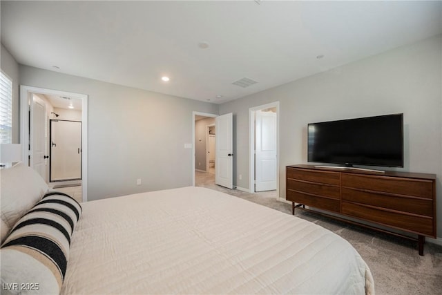 3525 Serravalle Ln, Henderson, NV 89044 - bedroom with light carpet, recessed lighting, and baseboards