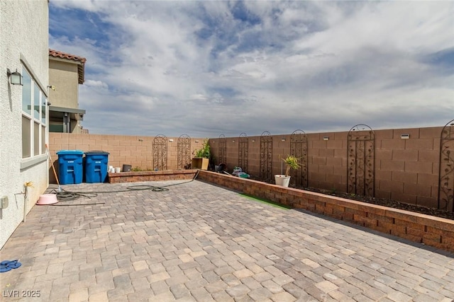 view of patio / terrace featuring a fenced backyard