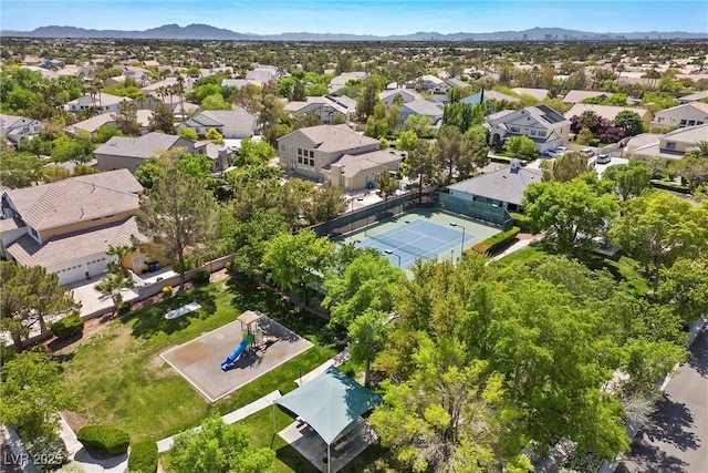 7460 Grassy Field Ct, Las Vegas, NV 89131 - aerial perspective of suburban area with a mountain backdrop