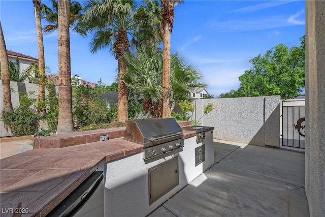 7460 Grassy Field Ct, Las Vegas, NV 89131 - view of patio / terrace with a gate