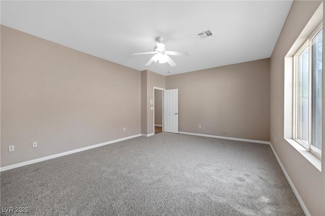 7460 Grassy Field Ct, Las Vegas, NV 89131 - spare room featuring ceiling fan, carpet floors, and baseboards