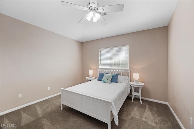 7460 Grassy Field Ct, Las Vegas, NV 89131 - bedroom with carpet flooring, baseboards, and ceiling fan