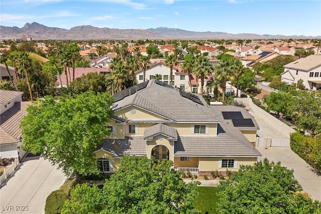 7460 Grassy Field Ct, Las Vegas, NV 89131 - aerial view of residential area with mountains