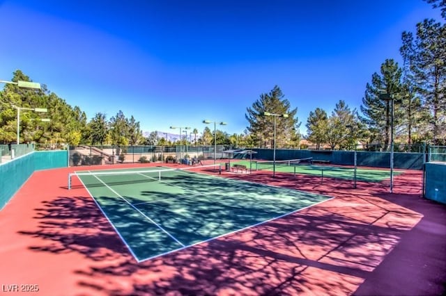8513 Glenmount Dr, Las Vegas, NV 89134 - view of tennis court featuring fence